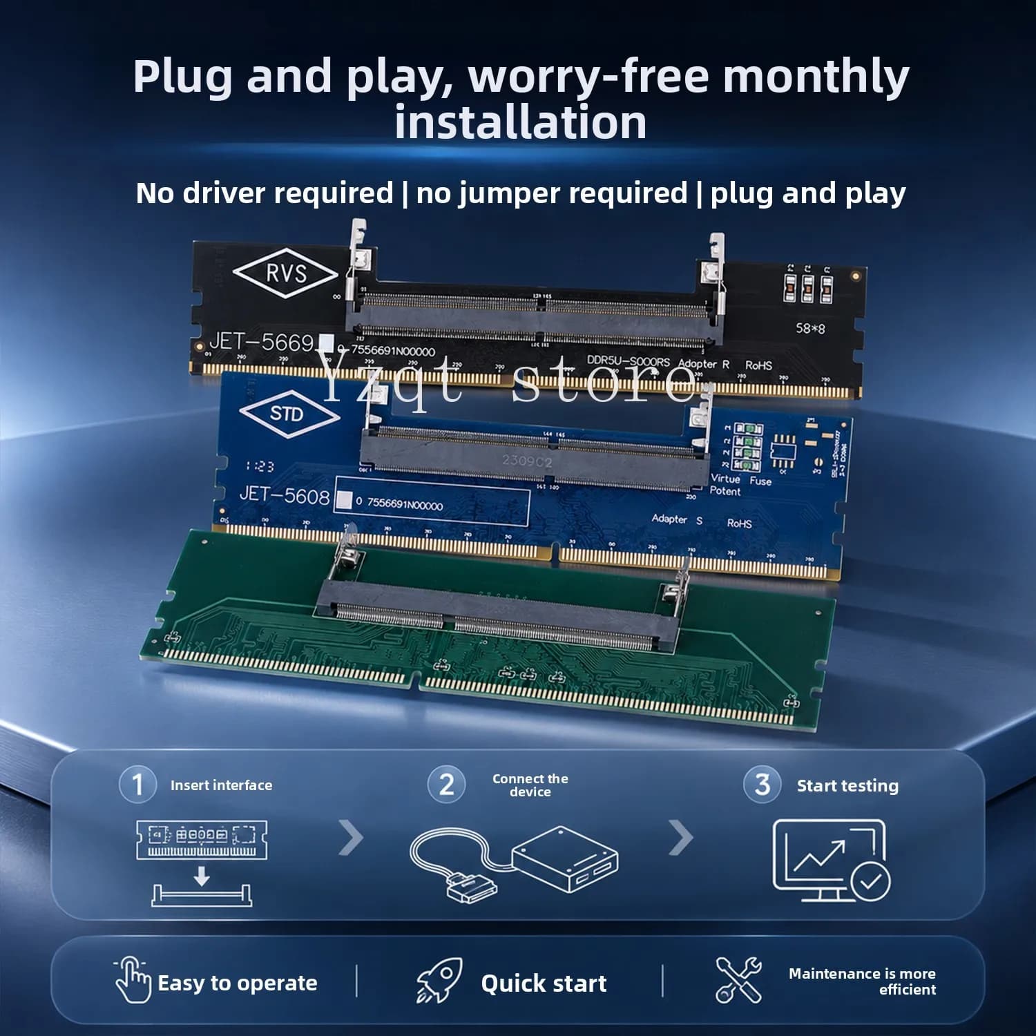 DDR3/DDR4/DDR5 Memory Stick Test Card Notebook Memory to Desktop Test Adapter Card