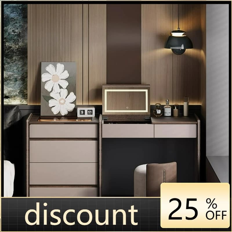 LTT Italian Minimalist Dresser Bedroom Flip Makeup Table Bedside Makeup Table