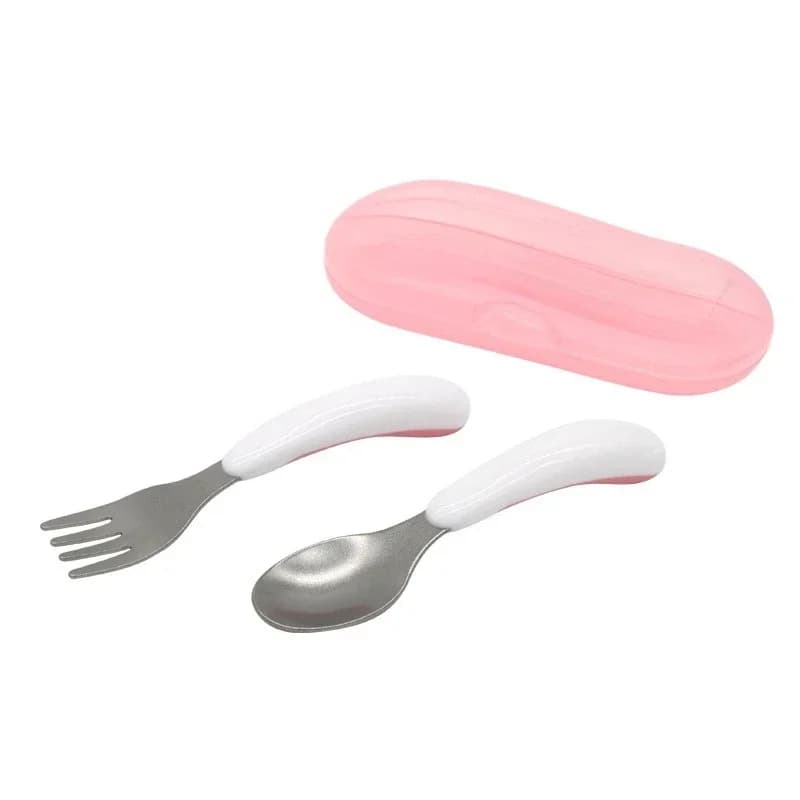 tableware pure titanium fork and spoon, healthy infant pure titanium fork and spoon set