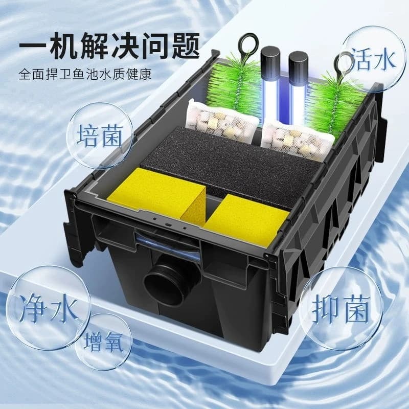 Fish Pond Filter External Water Circulation Filtration System Outdoor Large Filter Box Water Purification Equipment