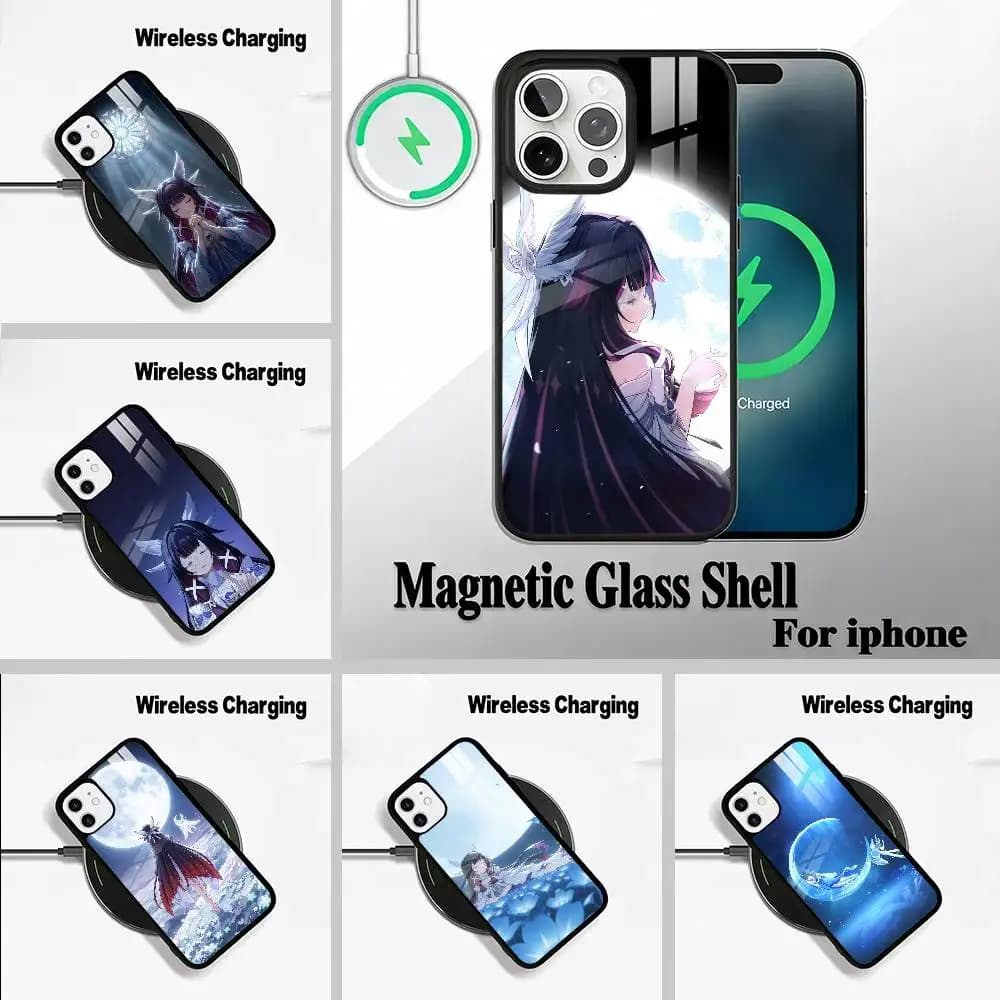 G-Genshin -Impact-C- Columbina For IPhone17 16 15 14 13 12 11 Plus Pro Max Plus Wireless Charger Phone Case