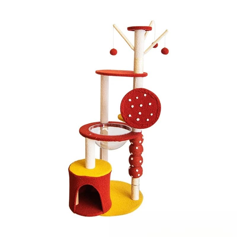 Cat climbing frame integrated large cat shelf scratching board jumping platform hemp rope