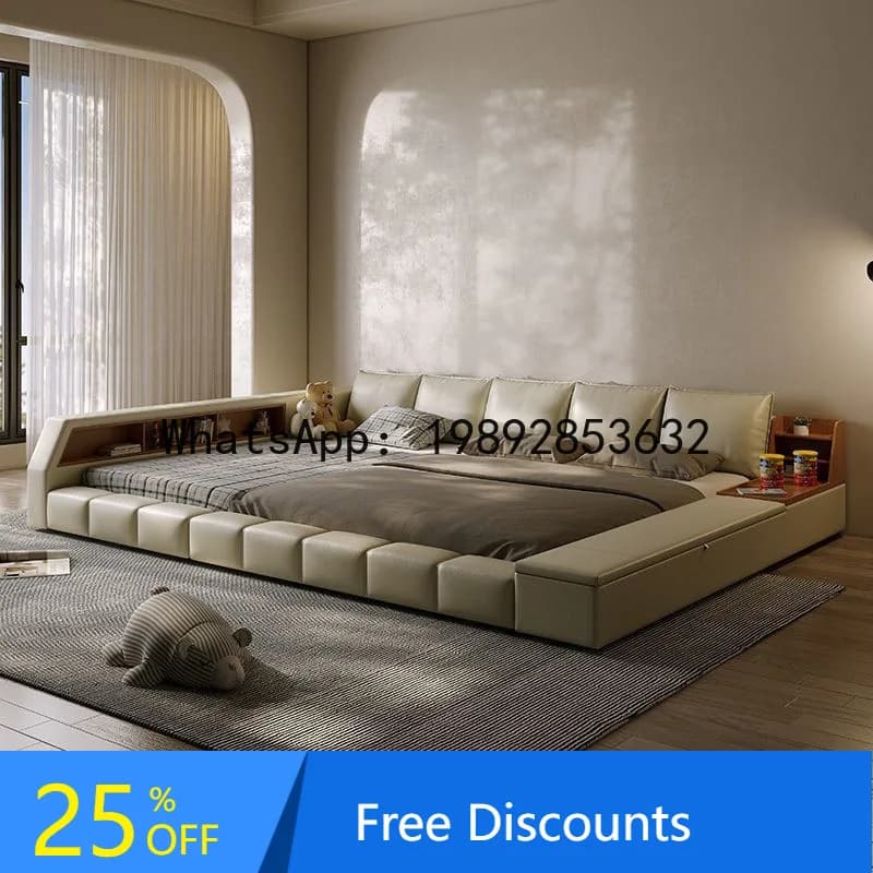 CZ Parent-Child Tatami Family of Three or Four Splicing Bed Bedroom Double Parent-Child Large Bed