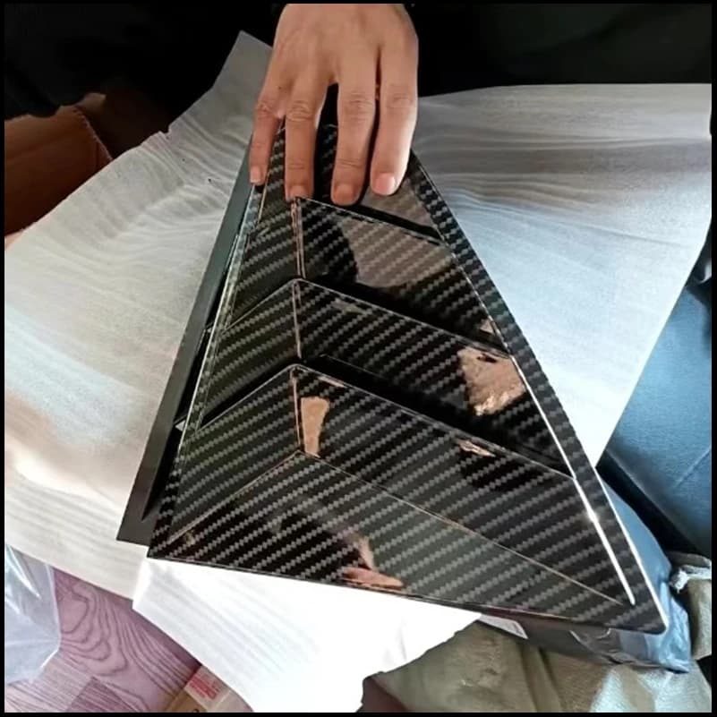 For Toyota Camry 2006-2016 Sedan Rear Window Blind shades Louver Frame Sill Molding Cover Sticker Trim Car Styling Accessories