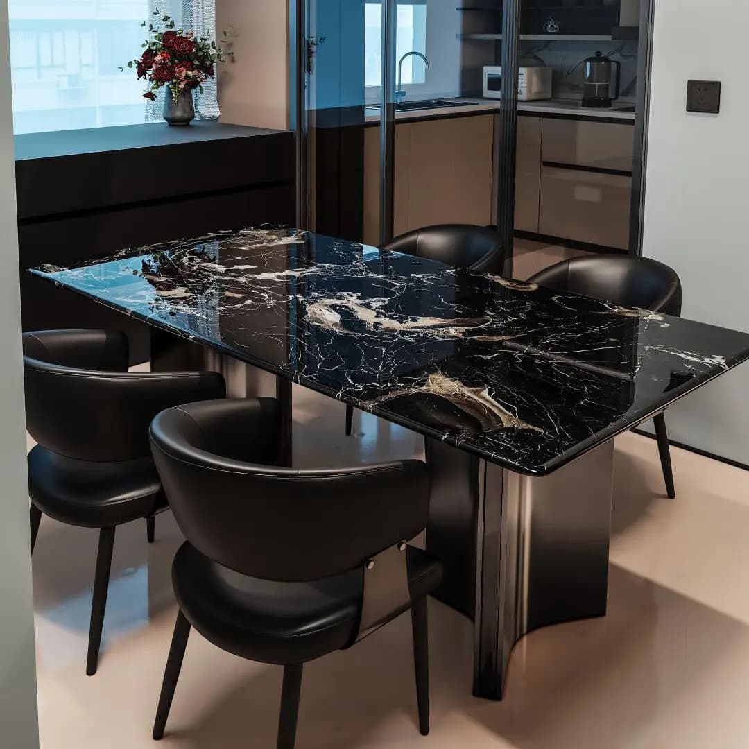 DSA marble dining table light luxury high-end light luxury rectangular dining table high value table