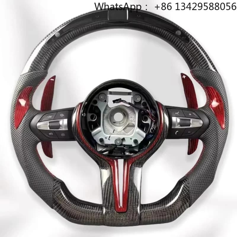 Sports LED Carbon Fiber Steering Wheel for BMW 3 5 Series F30 F10 F15 F20 F46 F02 F16 M3 M6 E90 E91 E92 M4 M5 Car Accessories