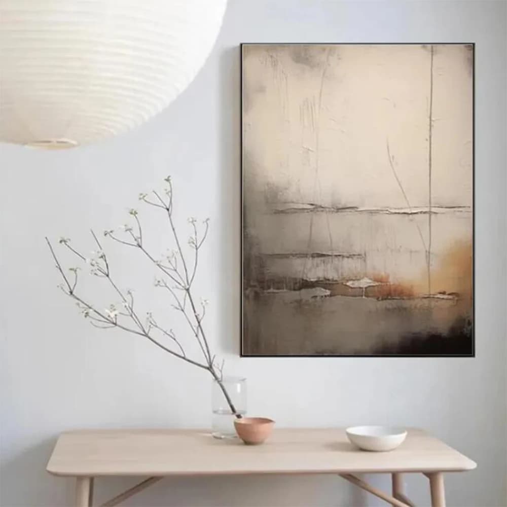 100% Original Handmade Abstract Oil Painting Large Gold Gray Thick Textured Wall Art Mural for Home Living Room Decor Artwork