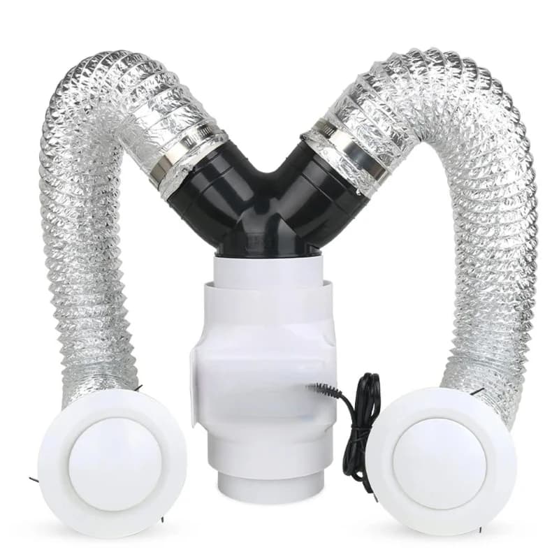 Bathroom Ceiling Exhaust Pipe Fan Hotel Double Exhaust Machine Toilet Fan Ventilador De Escape