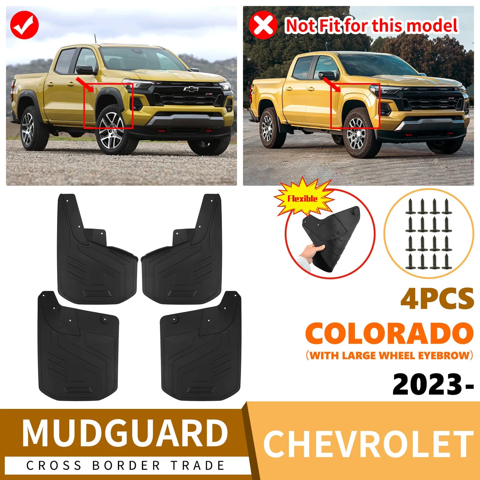 Suitable for Chevrolet Colorado 2023-2025 large wheel brow car fender skin off-road