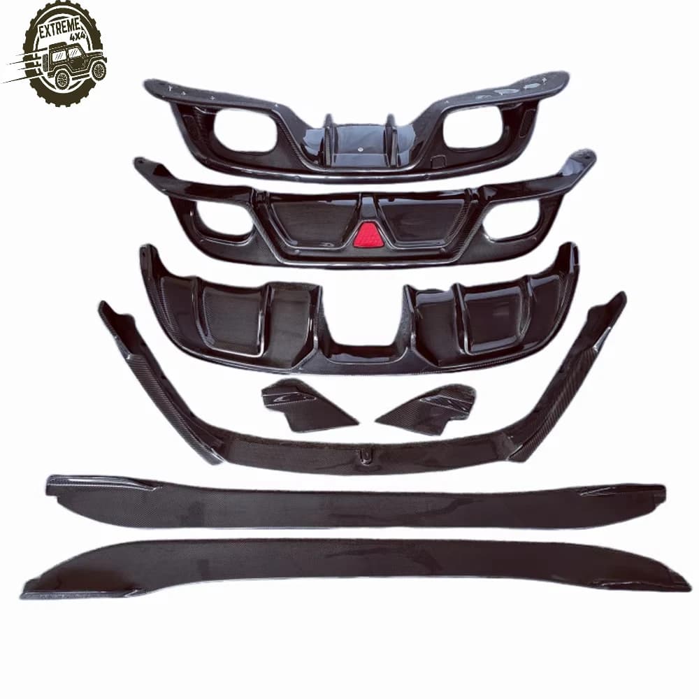Genuine 2013-2019 Jaguar F-TYPE Carbon Fiber Body Kit Front Lip Side Skirt LED Light Rear Diffuser  Car Body Accessories