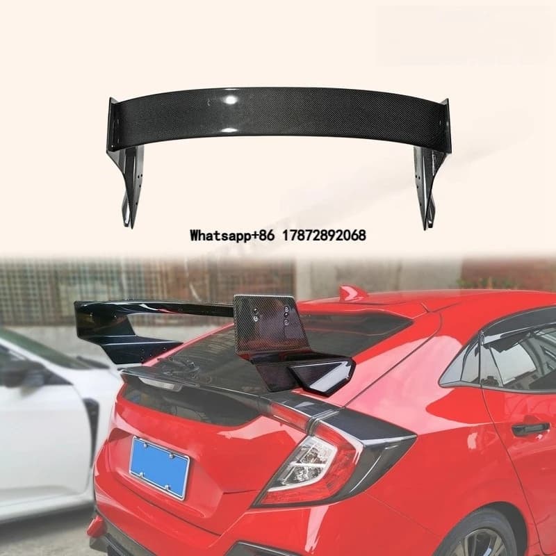 For 17 Onwards Civic Type R FK8 Type M Rear Spoiler Carbon Fiber