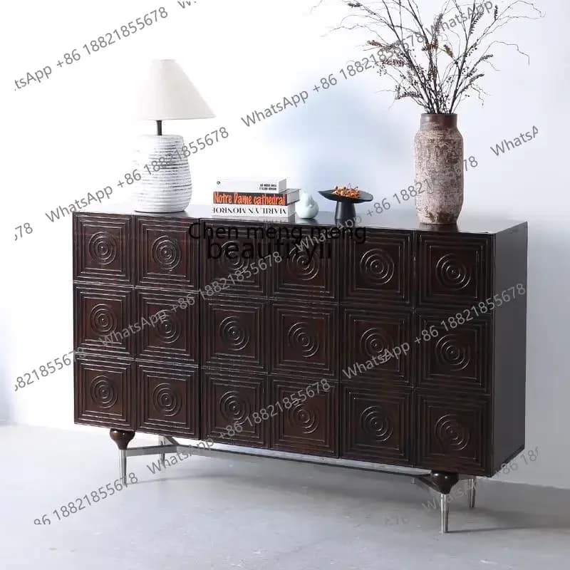 ss8350 Retro decorative storage solid wood chest living room dining side French bedroom storage cabinet furniture