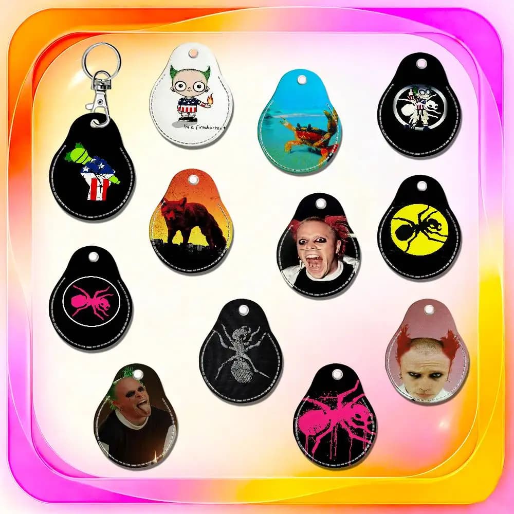 For The Prodigy Keith Flint For Air Tag Case Card Holder Keychain ID Badge Credit Bank Access For AirTag Case Shell