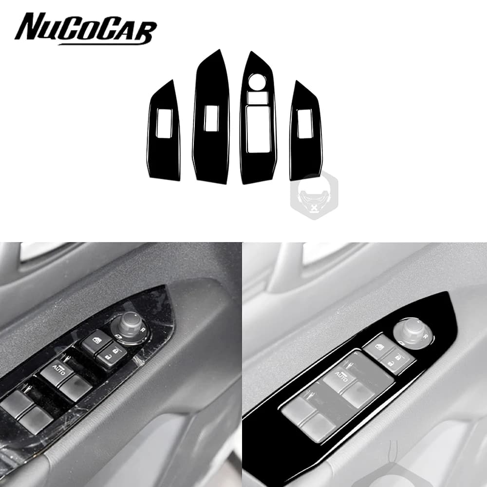 For Mazda CX5 CX-5 2017 2018 Piano Black Window Lift Button Frame Trim Cover Car Interior Accessories Decorative Stickers