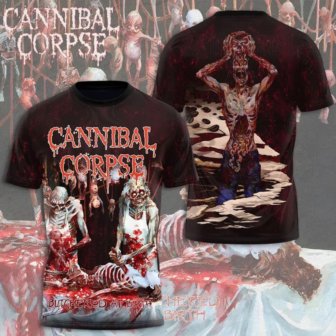 Fashionistic Cannibalistic Zombie 3D T-shirt (for Both Men and Women) - Summer Fashionable Short-sleeved T-shirt. Pattern: Stree