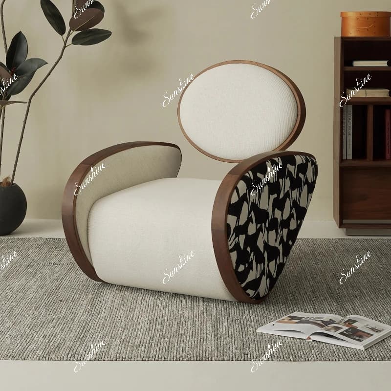 French retro art single sofa leisure creative bedroom reading chair