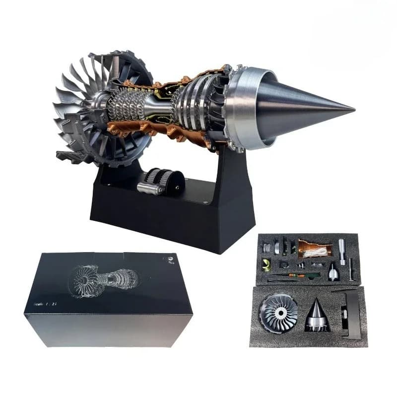 Aircraft turbofan engine model assembly