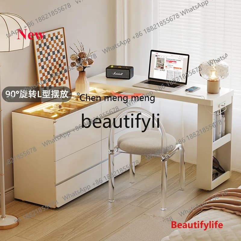 2003 Bedroom chest dresser integrated cream style jewelry storage cabinet bedside locker