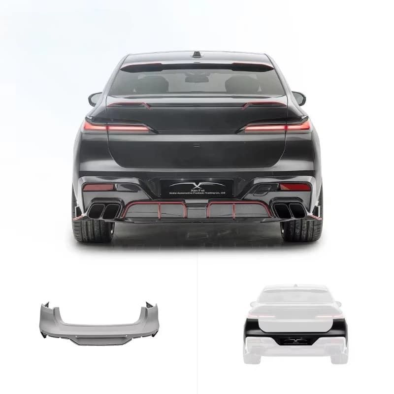 Car Modification MSY Style Glass Carbon Fiber Rear Bumper Suitable for BMW 7 Series 2023+body Kit Upgrade