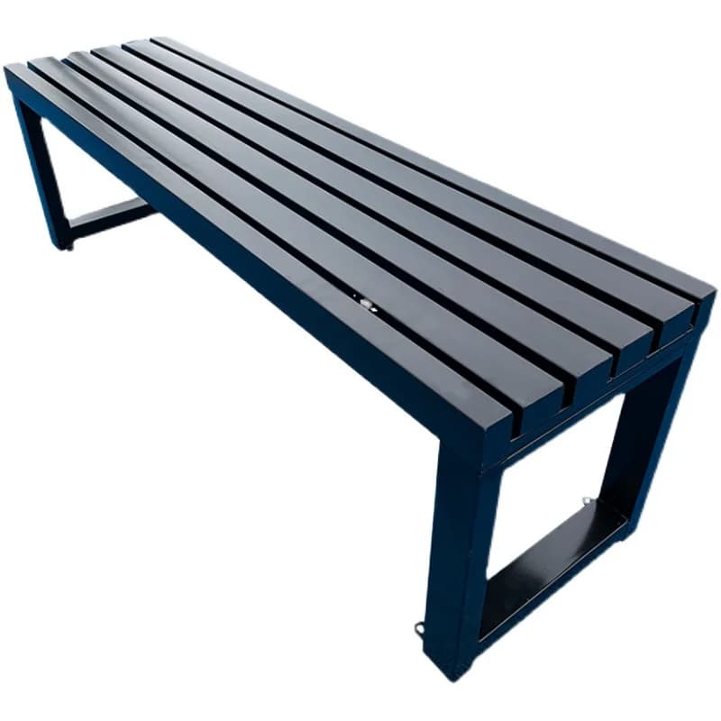 Bench with backrest, full wrought iron outdoor bench, courtyard long strip seat
