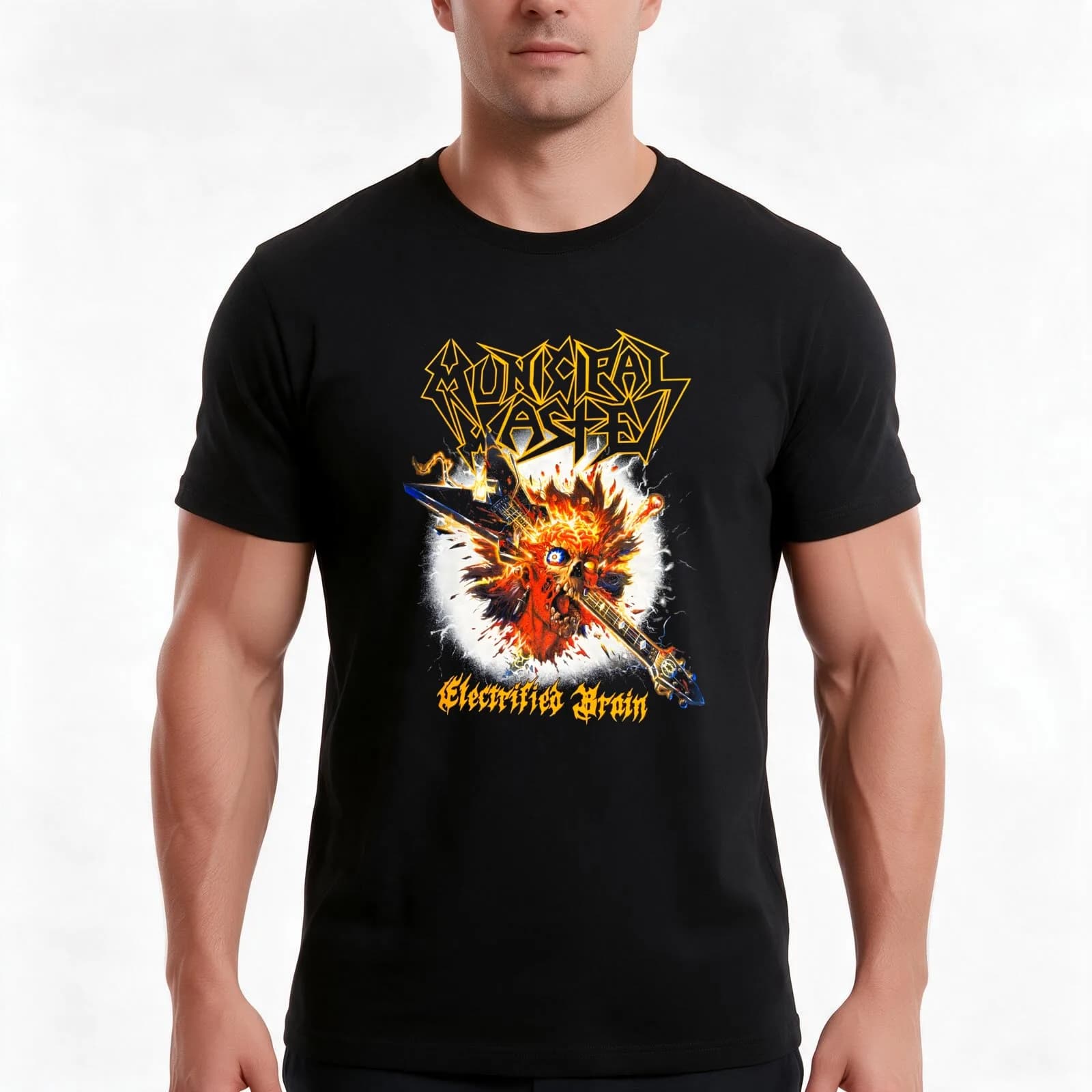 Music America Rock T-Shirt, Summer Casual Cotton Tee, Oversized Streetwear Tops, Vintage Graphic Print, Loose Fit Short Sleeve