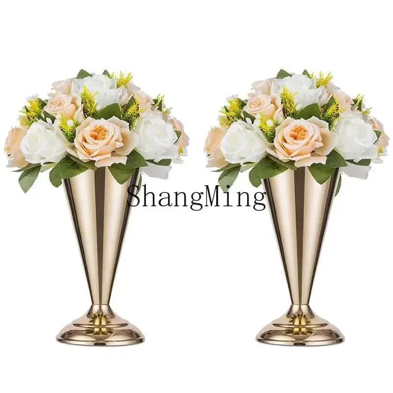 CLL Wedding Table Flower Table Ornament Wedding Decoration Props Metal Trophy Candlestick Hotel Tabletop Ornament