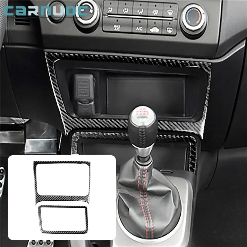 For Honda Civic 8th Gen 2006 2007 2008 2009 2010 2011 Carbon Fiber Storage Box Stickers Car Interior Decorative Auto Accessories