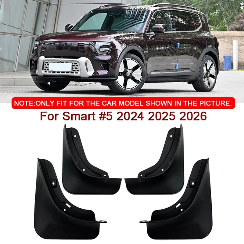 For Smart #5 2024 2025 2026 Car Styling ABS Car Mud Flaps Splash Guard Mudguards MudFlaps Front Rear Fender Auto Accessories