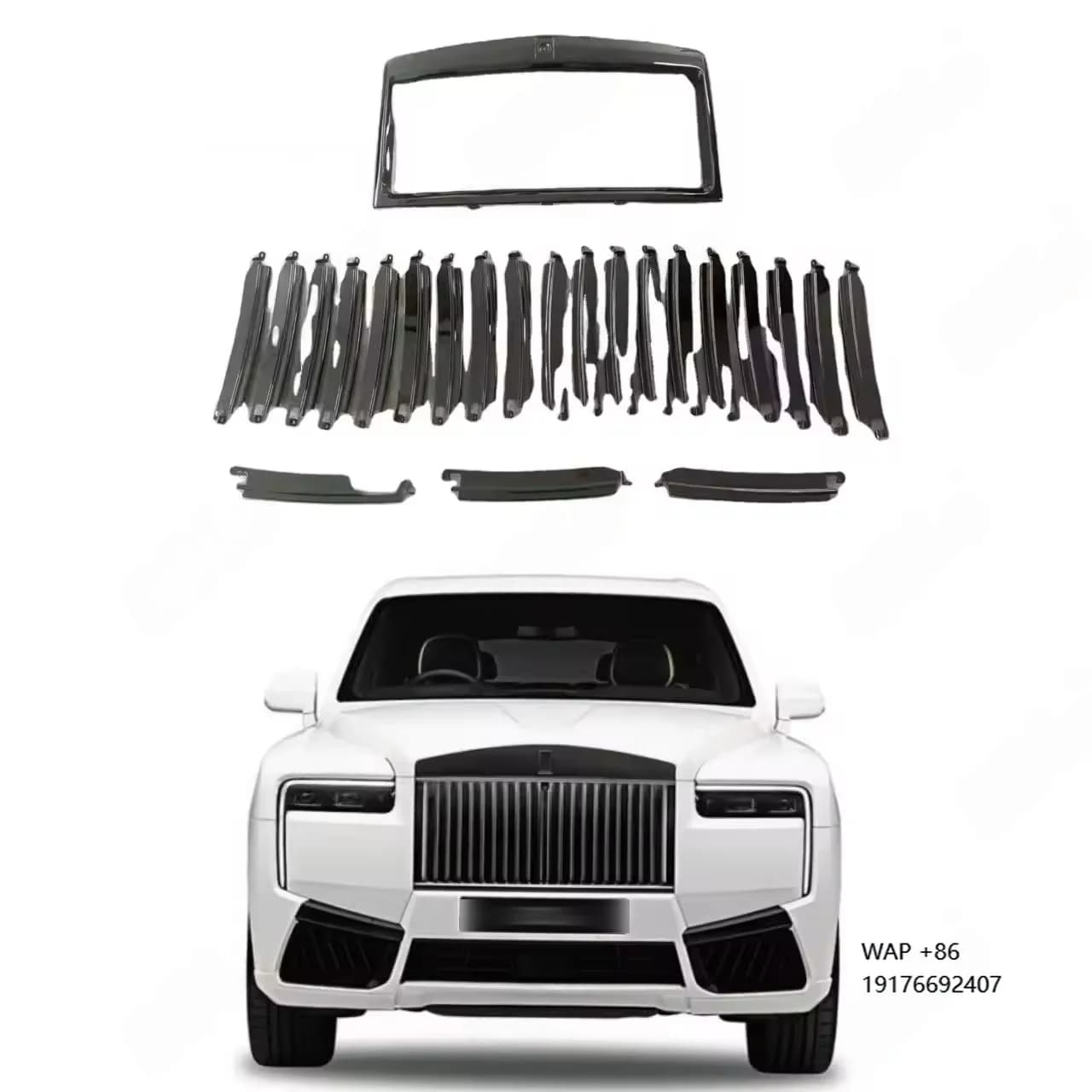 Black Badge Kit for Rolls Royce Cullinan 2018-2024 Upgrade 2025 Body Kit Accessories Car Grille Bumper Trim Modification Parts