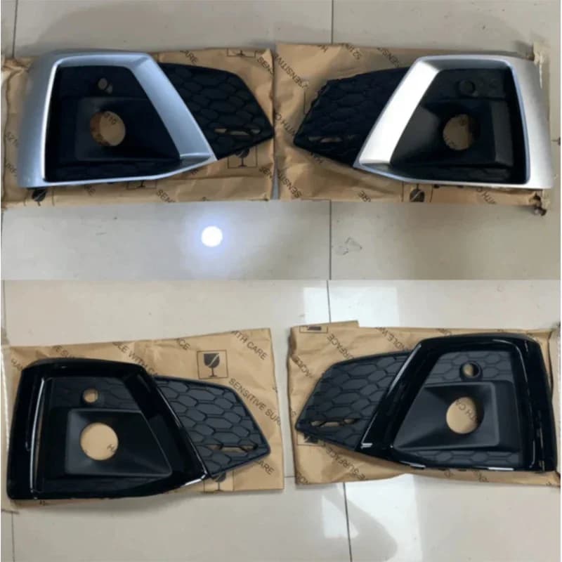 Front Honeycomb Bumper Fog Light Grille Grill Cover with ACC Hole For Audi A5 S5 Sline S-line Sport model 2020 2021 2022 2023