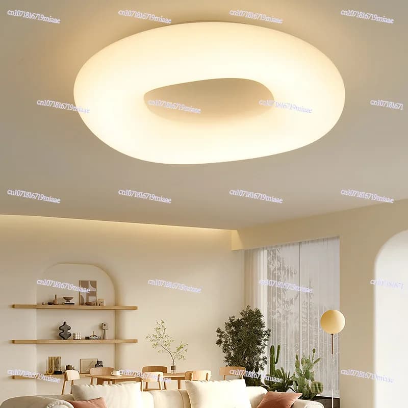 Cream Wind Living Room Large Ceiling Light Modern Minimalist Creative Cloud Master Bedroom Dining Room Light Super Bright