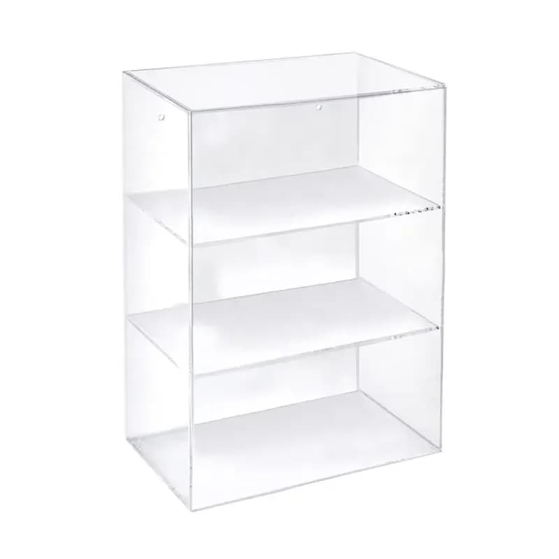 Acrylic Display Cabinet with Lock for Retail Store Rectangle Clear Locked Acrylic Showcase for Merchandise Display