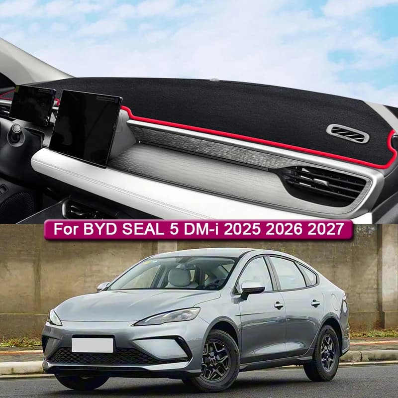 Car Styling For BYD SEAL 5 DM-i 2025 2026 2027 Car Dashboard Protective Mat Shade Cushion Pad Rose Carpet Mat Cover Accessories