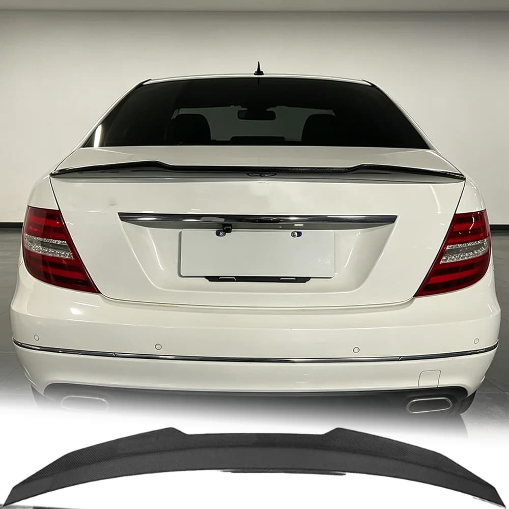For BenzC204 C180 Coupe C260 Coupe C63 AMGCoupe2011-2015 two door pure carbon brazed rear spoiler luggage compartment rear wing