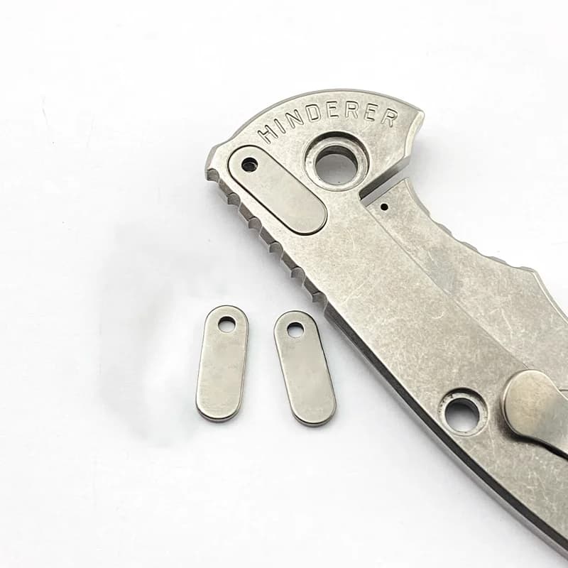 Titanium Alloy Fold Pocket Knife Back Clip Clamp Filler Tab Piece Bracket for Rick Hinderer XM18 XM24 XM-18 XM-24 DIY Accessory