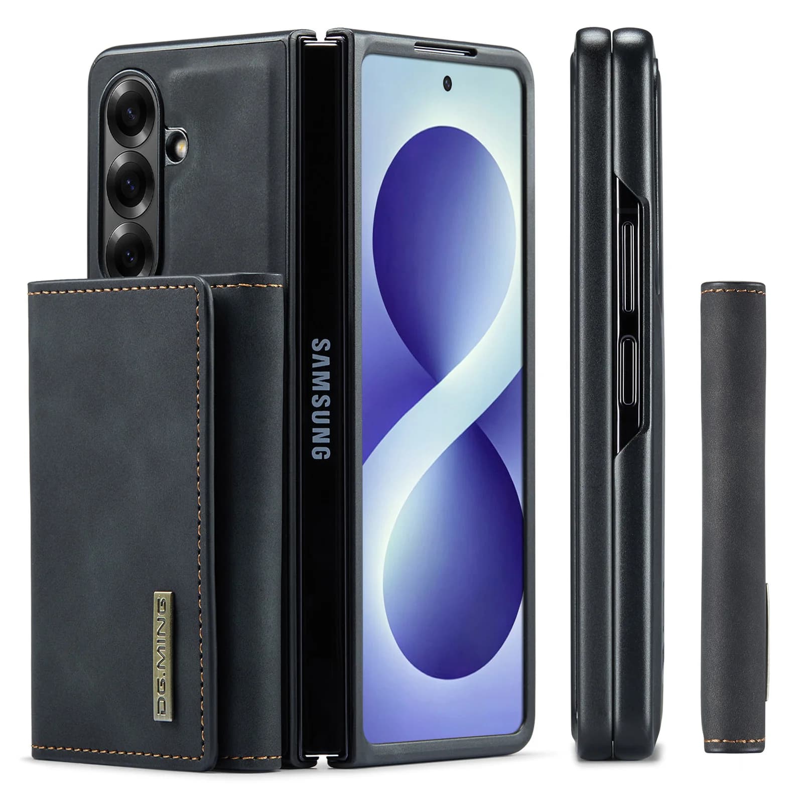 2 In 1 Magnetic Case For Samsung Galaxy Z Fold 8 Ultra 7 6 4G 5G 2026 Wallet Leather Card Holder Pocket Cover Funda Shell