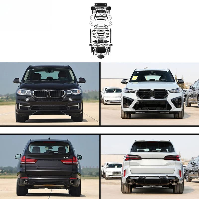Car Accessories Conversion Body Kit Fr/Rr Bumpers Grille Fender Hood for X5 F15 14-18 to G05 LCI X5M F95 23-24