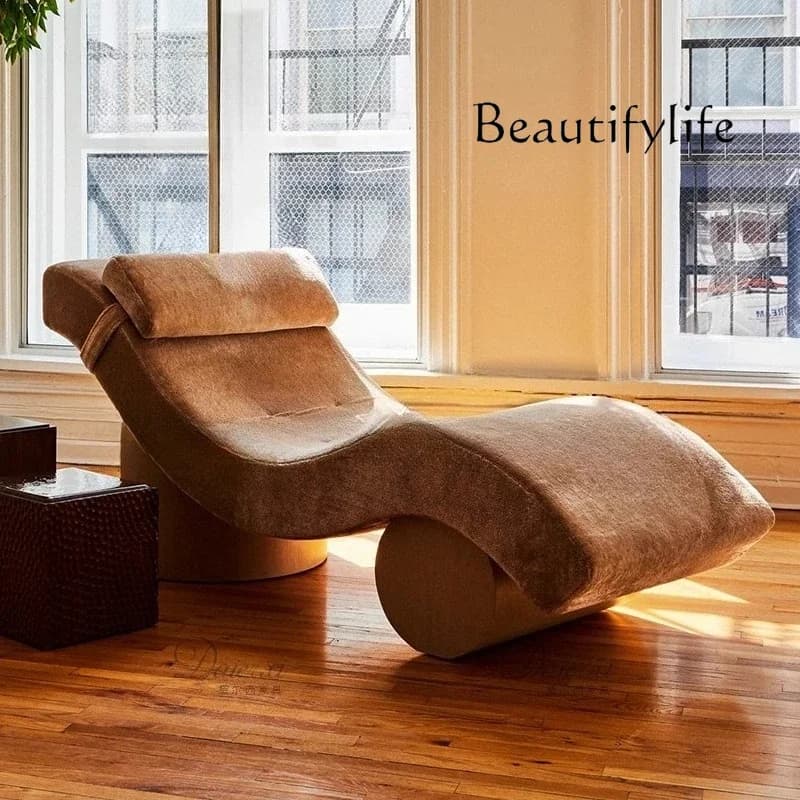 A44 medieval light luxury leisure chair/American S-shaped lazy sofa chair/simple living room single chair