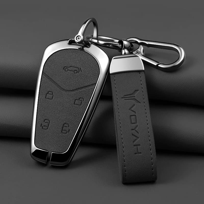 Zinc Alloy for Voyah Dreamer Dream Free Galvanized 2022 2023 Smart Remote Car Key Case Cover Fob Keychain Keyring Accessories