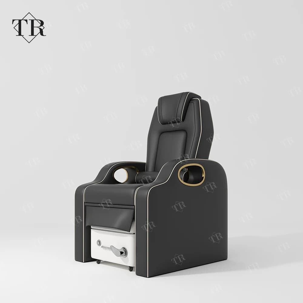 2026 Multiple Electric Nail Salon Manicure Black Pedicure Chair Foot Bath Spa Massage Washing Sofa Reclining Chair With Ceramic