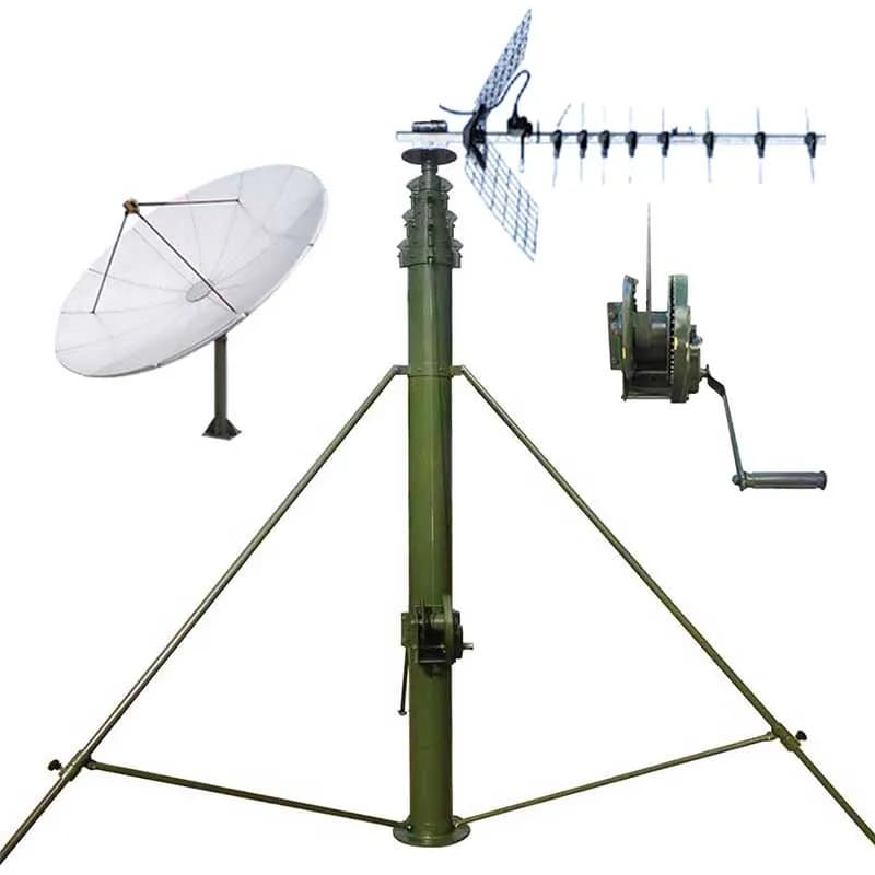 29ft 9m Extendable Manual Aluminum Alloy CE Certified Telescoping Antenna Mast & Lifting Tower Wholesale for HF Ham Radio