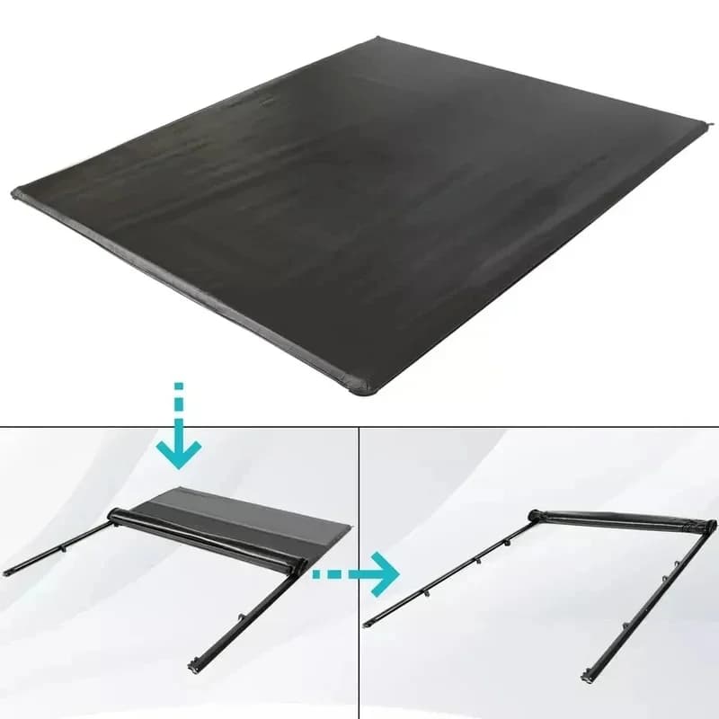 Hot Selling Custom Size Waterproof Dustproof PVC Aluminum Soft Roll Up Pickup Bed Cover Exterior Modification Accessories
