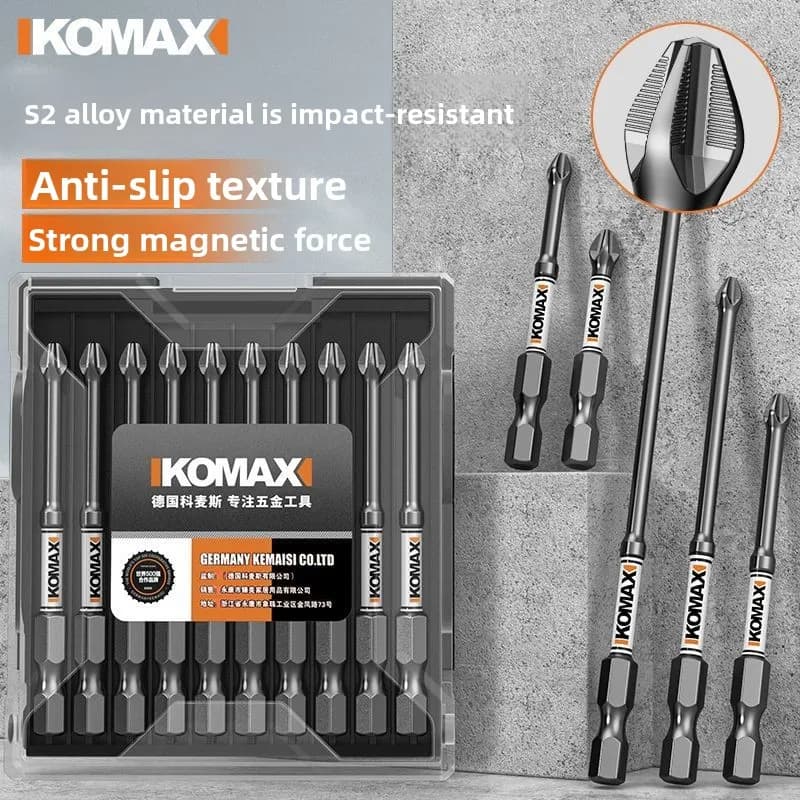 Strong Magnetic Cross Screwdriver Bits High Hardness Anti-shock Batch Head Non-slip Impact Driver Bit Sets for Power Drilling