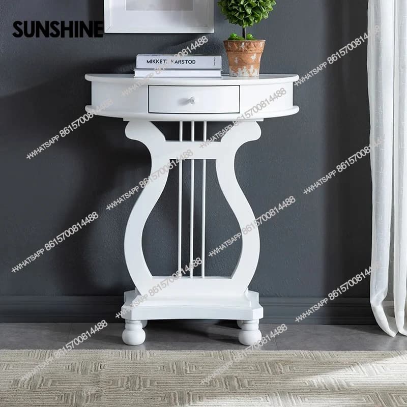 TS Semicircle Console , Nordic Entrance Drawer  , Living Room Coffee Table, Side Table, Home Furniture
