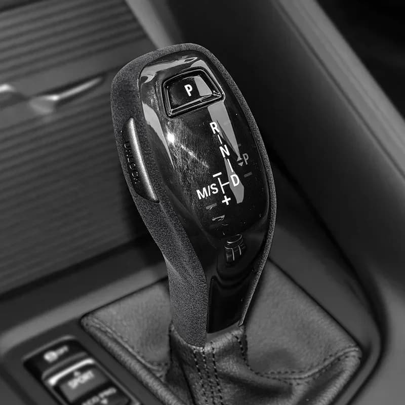 Super Suede Car Gear shift Lever Stick Knob Hardshell Gears Protective Cover For BMW X1 F48 U11 X2 F39 2020 2021 2022 2023 2024