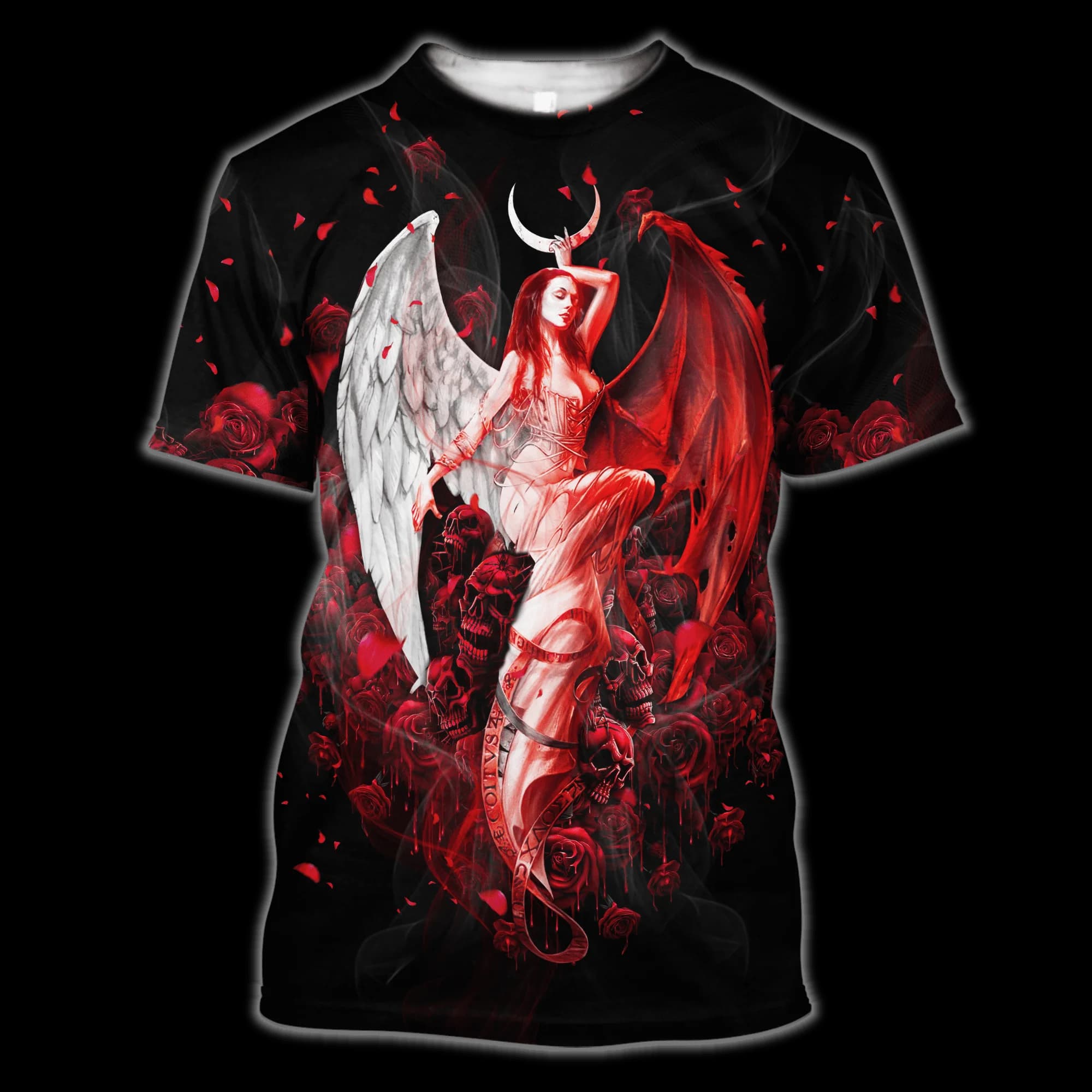 Skull Girl And Rose 3D All Over Printed Men t shirt Summer style Casual short sleeve Tee shirts Unisex street Cool Tshirt