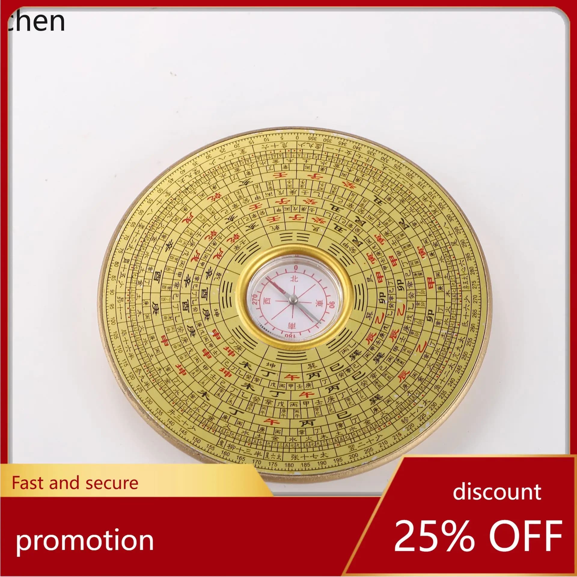 Cz pure copper compass feng shui compass luo yi xiangyun copper antique feng shui compass