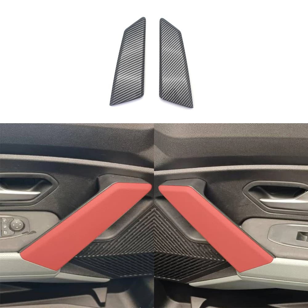 ABS Carbon Fiber Color Interior Door Armrest Trim For Dacia Duster