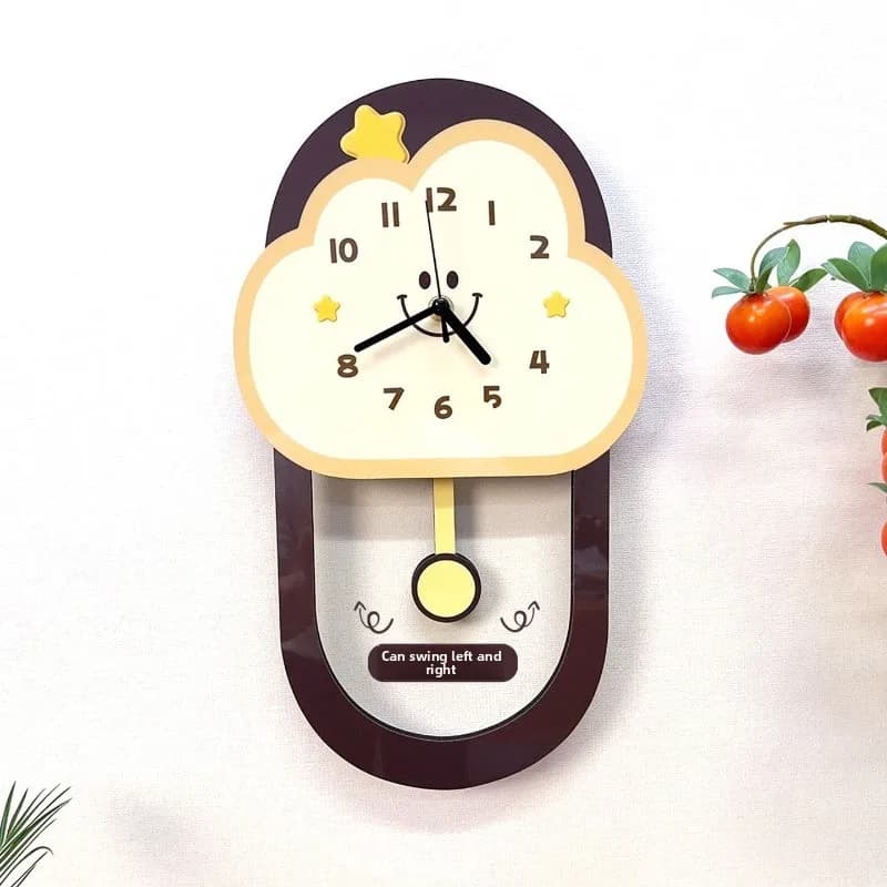 Creative Cartoon Decorative Wall-mounted Clock, Living Room, Children's Bedroom, Studio, Silent Clock
