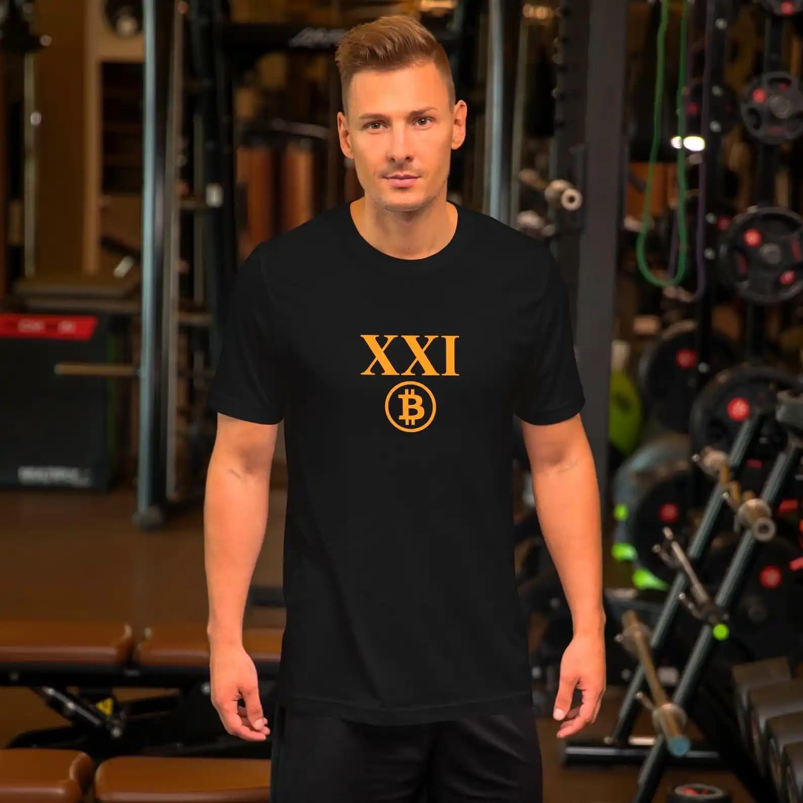 Bitcoin 21 Million Club Gift t shirt for Crypto Traders BTC Fan 100% cotton Bitcoin Symbol XXI Graphic Tee All size tops S-6XL